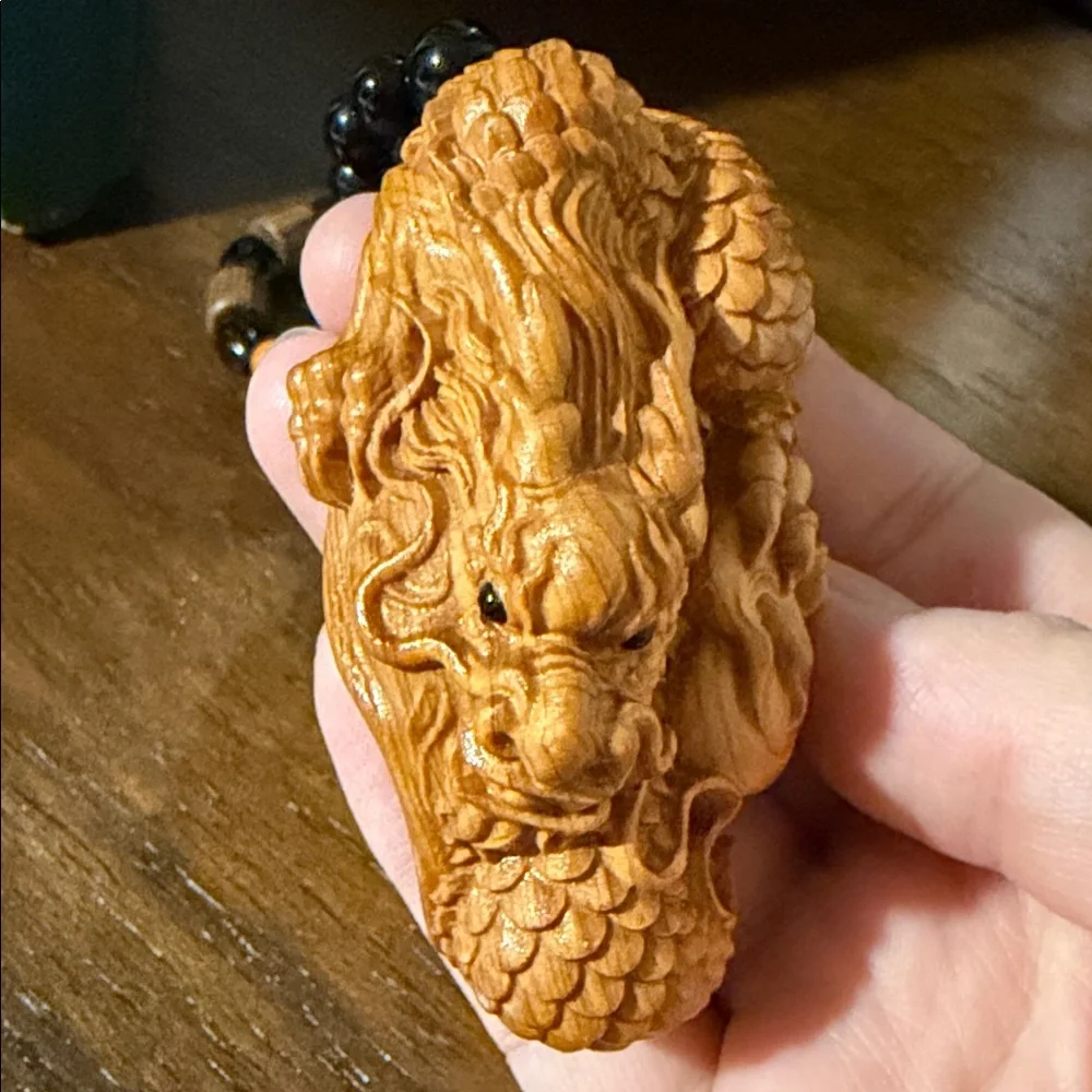 Handcrafted Wooden Dragon Ornament